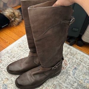 Frye Phillip Riding boot Grey. Women’s size 9. Worn once.